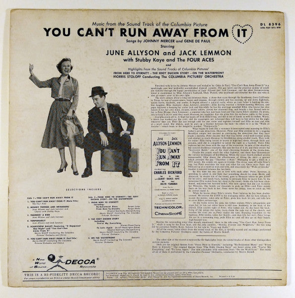 Morris Stoloff Conducting Columbia Pictures Orchestra, The : You Can’t Run Away from It / On the Waterfront/ From Here to Eternity/ The Eddy Duchin Story (LP,Compilation,Mono)