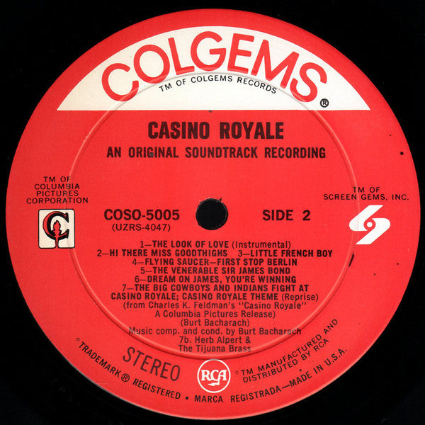 Burt Bacharach : Casino Royale (An Original Soundtrack Recording) (LP,Album,Stereo)