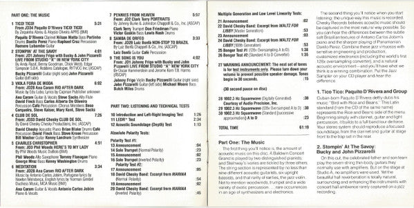 Various : Chesky Records Jazz Sampler & Audiophile Test Compact Disc: Volume 1 (Compilation)