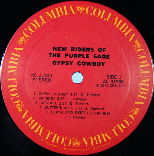 New Riders Of The Purple Sage : Gypsy Cowboy (LP,Album)