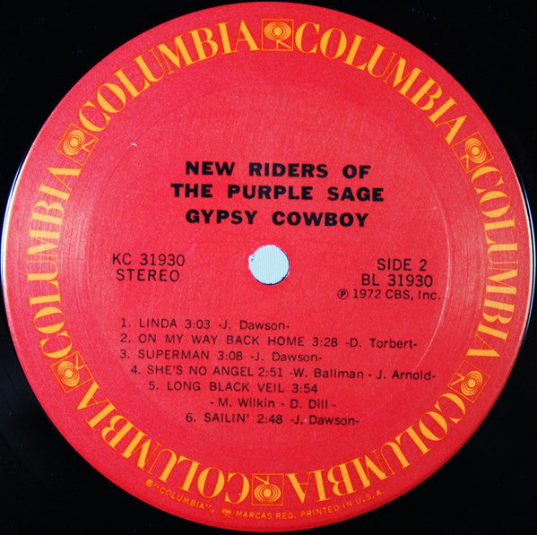 New Riders Of The Purple Sage : Gypsy Cowboy (LP,Album)