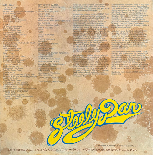 Steely Dan : Can't Buy A Thrill (LP,Album,Club Edition,Stereo)