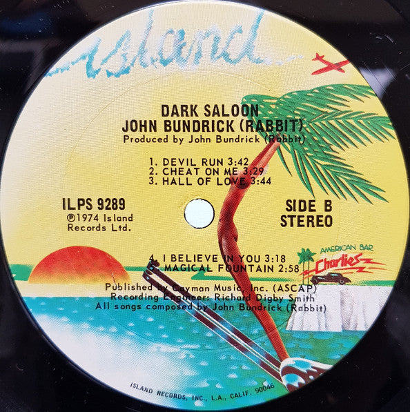 John "Rabbit" Bundrick : Dark Saloon (LP,Album)