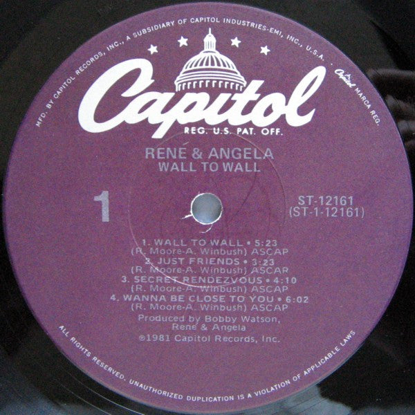 René & Angela : Wall To Wall (LP,Album)