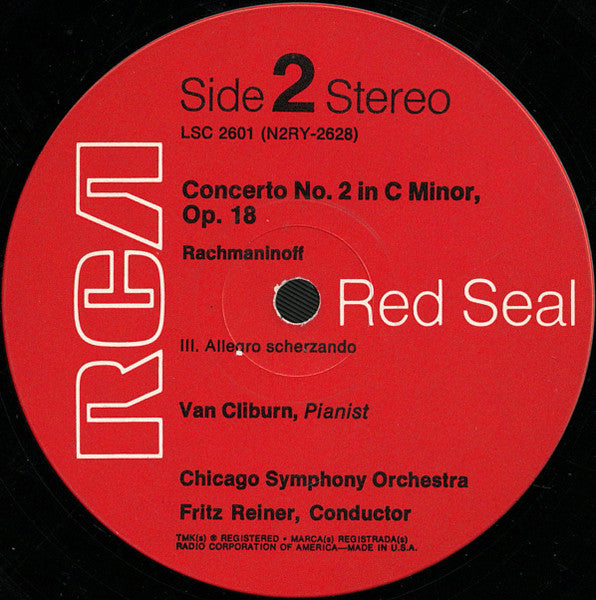 Sergei Vasilyevich Rachmaninoff : Van Cliburn, Fritz Reiner, Chicago Symphony Orchestra : Concerto No. 2 (LP,Album,Reissue,Stereo)