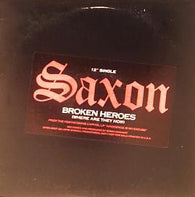 Saxon : Broken Heroes (Where Are They Now) (12",Single,Promo,33 ⅓ RPM)