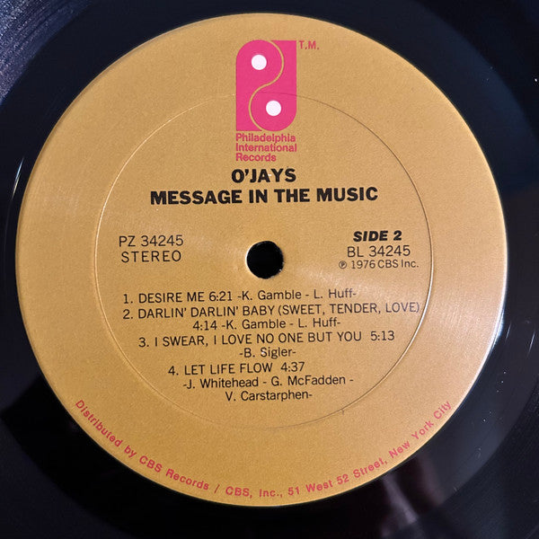 O'Jays, The : Message In The Music (LP)