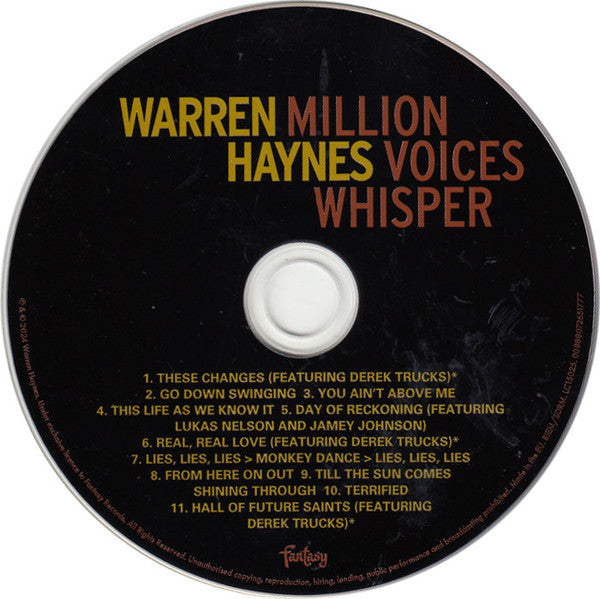 Warren Haynes : Million Voices Whisper (Album,Stereo)
