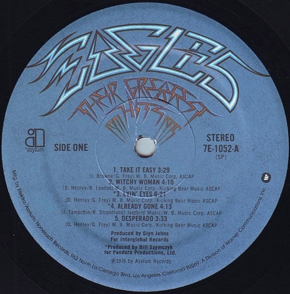Eagles : Their Greatest Hits 1971-1975 (LP,Album,Compilation,Stereo)