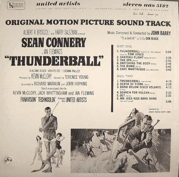 John Barry : Thunderball (Original Motion Picture Soundtrack) (LP,Album,Stereo)