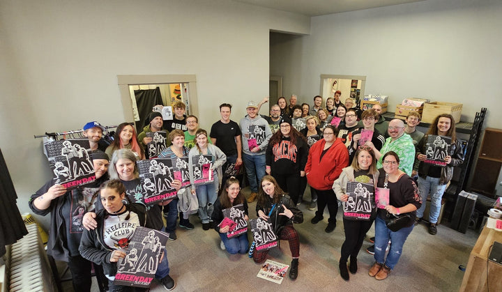 Green Day Savior early listening event group picture