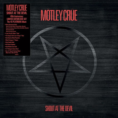 Mötley Crüe - Shout At The Devil (40th Anniversary Box Set, Colored LP Vinyl, CD, Cassette, 7inch Vinyl & more) UPC: 4050538881288
