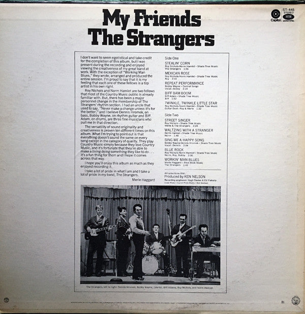 Merle Haggard - Introducing My Friends Strangers (5), The : Merle Haggard - Introducing My Friends The Strangers (LP,Stereo)