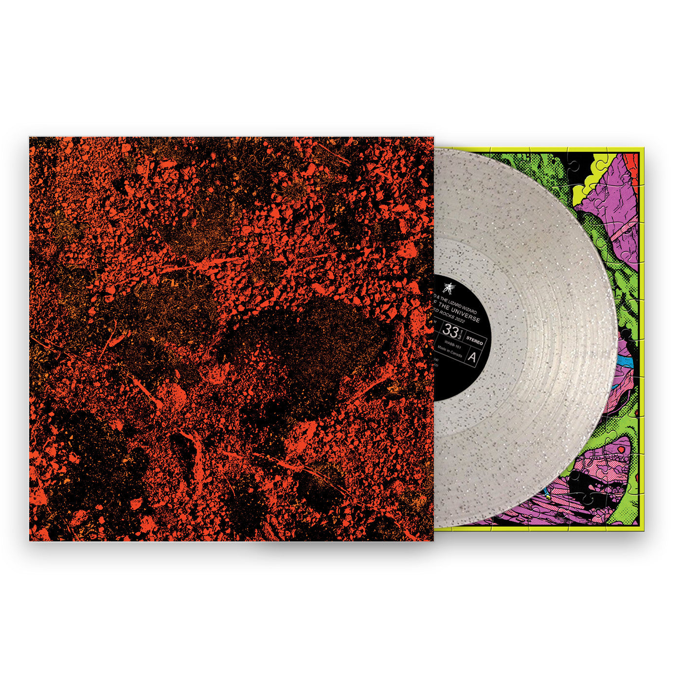 King Gizzard & The Lizard Wizard - Murder Of The Universe (Live at Red Rocks 2022) (Translucent White Sparkle LP Vinyl, Includes Puzzle) UPC: 634457134720