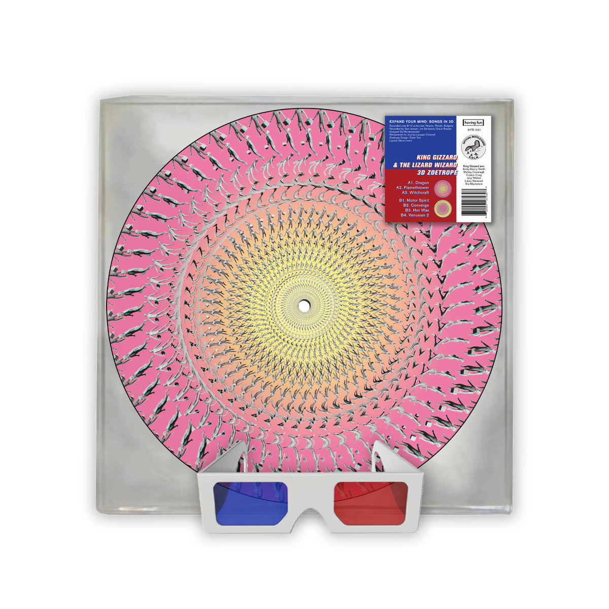 King Gizzard and The Lizard Wizard - Expand Your Mind: Songs in 3D (Deluxe Edition) (RSD BF 2026, 3D Zoetrope LP Vinyl) UPC: 634457274303