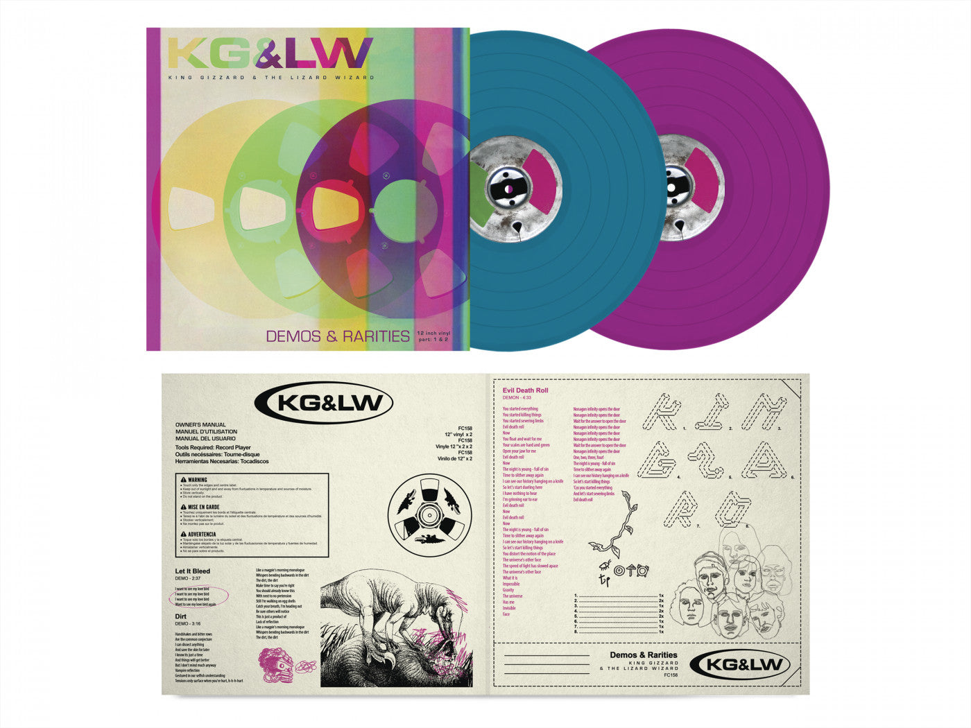 King Gizzard and the Lizard Wizard - Demos & Rarities (US Fuzz Club Official Bootleg, 2LP Colored Vinyl)