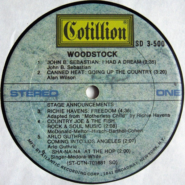 Various : Woodstock - Music From The Original Soundtrack And More (LP,Album,Stereo)