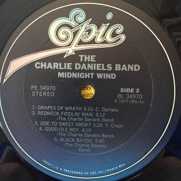 The Charlie Daniels Band : Midnight Wind (LP,Repress)