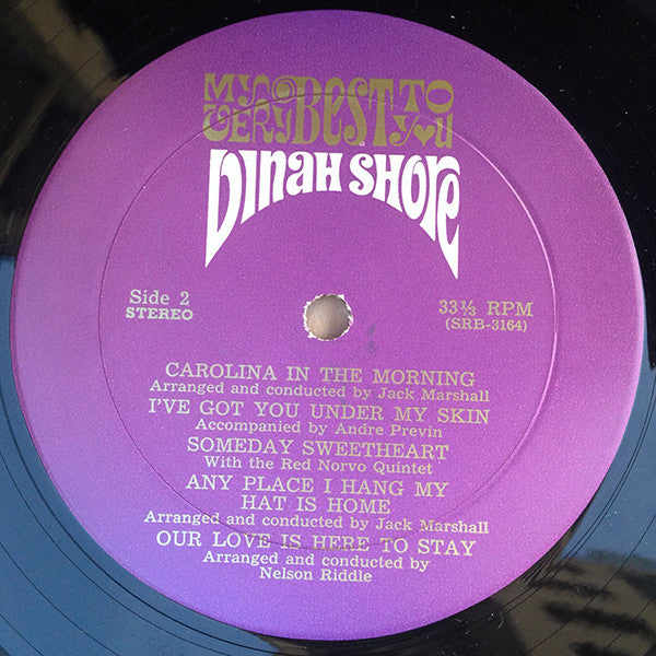 Dinah Shore : My Very Best To You (LP,Album,Compilation,Stereo)