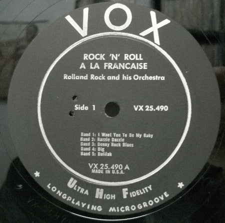 Roland Rock And His Orchestra : Rock 'N' Roll A La Francaise (LP,Album,Mono)