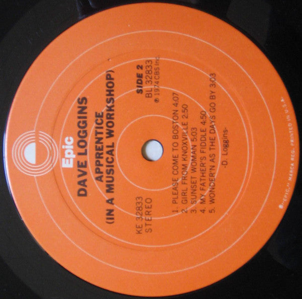 Dave Loggins : Apprentice (In A Musical Workshop) (LP,Album)