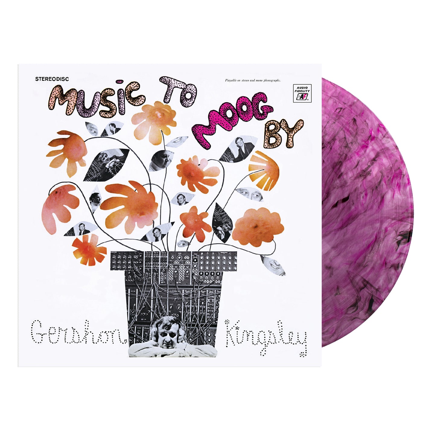 Gershon Kingsley - Music To Moog By (Deluxe Edition, Strawberry w/ Black Swirl LP Vinyl) UPC: 848064019190