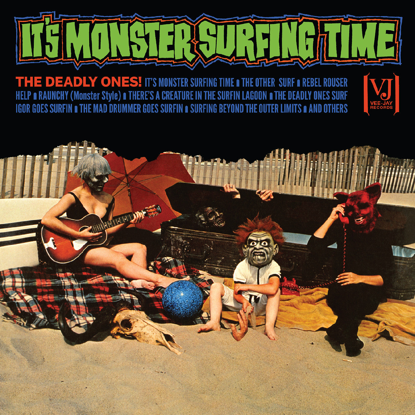 Deadly Ones - It's Monster Surfing Time (All-analog) (Bloody Pumpkin LP Vinyl) UPC: 848064019954