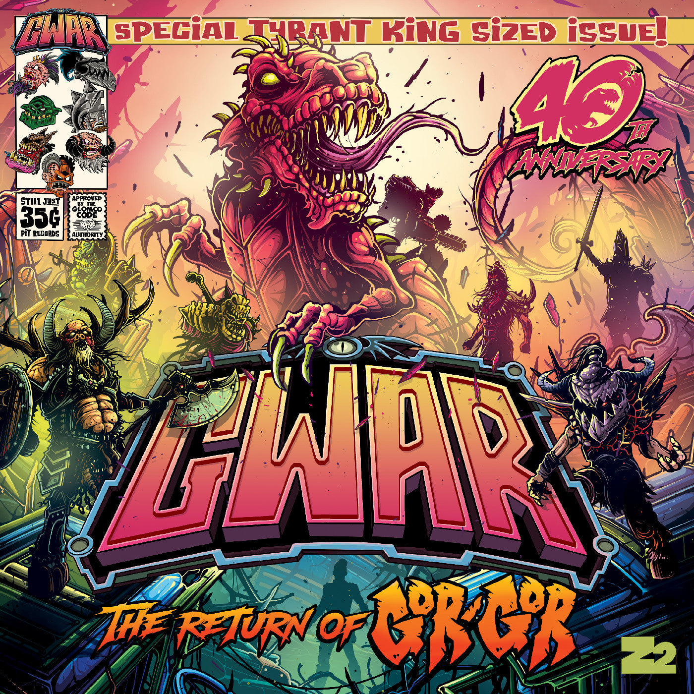 GWAR - The Return of Gor Gor (Purple LP Vinyl, Zoetrope Etching, Comic Book) UPC: 853288003337