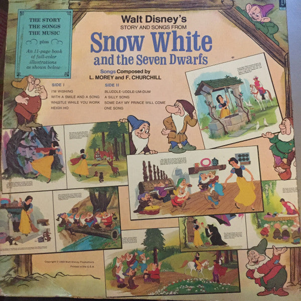 Various : Walt Disney's Story And Songs From Snow White And The Seven Dwarfs (LP,Album,Mono)