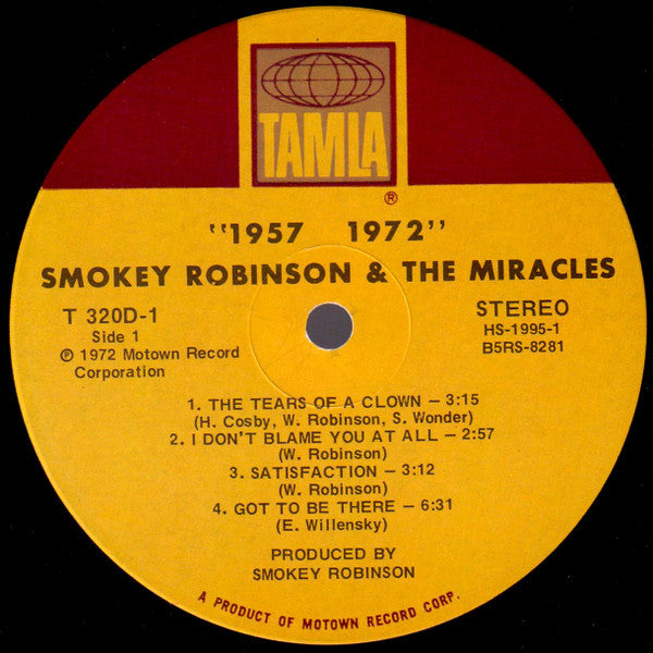 Smokey Robinson And Miracles, The : 1957 1972 (LP,Album,Stereo)