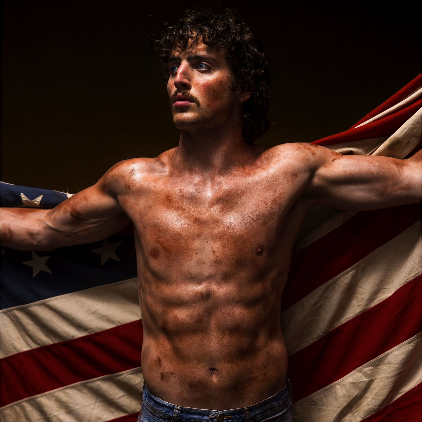 Benson Boone - American Heart (Red, White, & Blue Marble LP Vinyl) UPC: 093624834953
