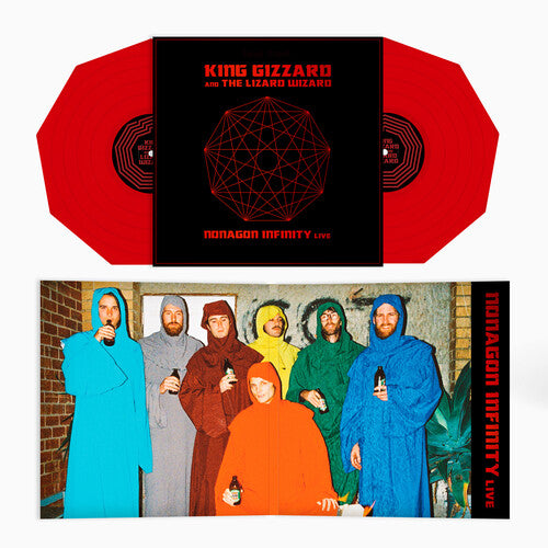 King Gizzard and the Lizard Wizard - Nonagon Infinity Live (Indie Exclusive, 2LP Nonagon-shaped Red Vinyl) UPC: 5060978395077