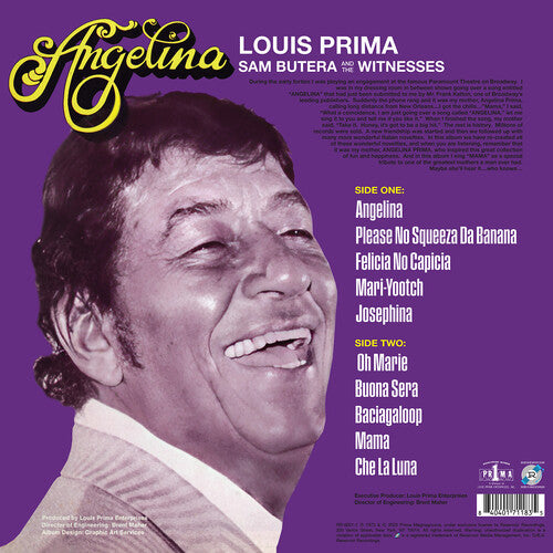 Louis Prima - Angelina back cover art