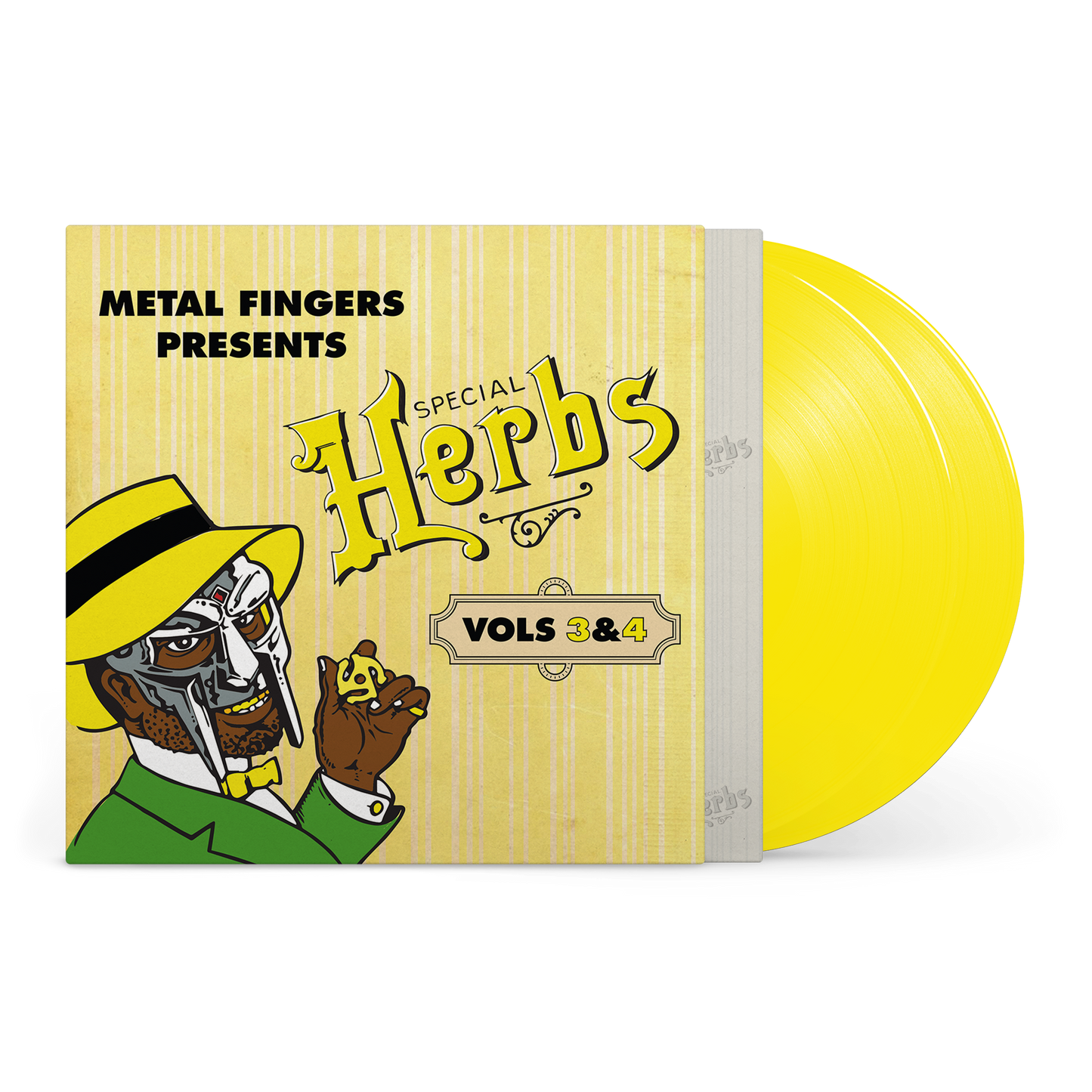 MF DOOM 'Metal Fingers Presents: Special Herbs Vol. 3 & 4 (2LP Lemon Yellow Vinyl) UPC: 826257038319