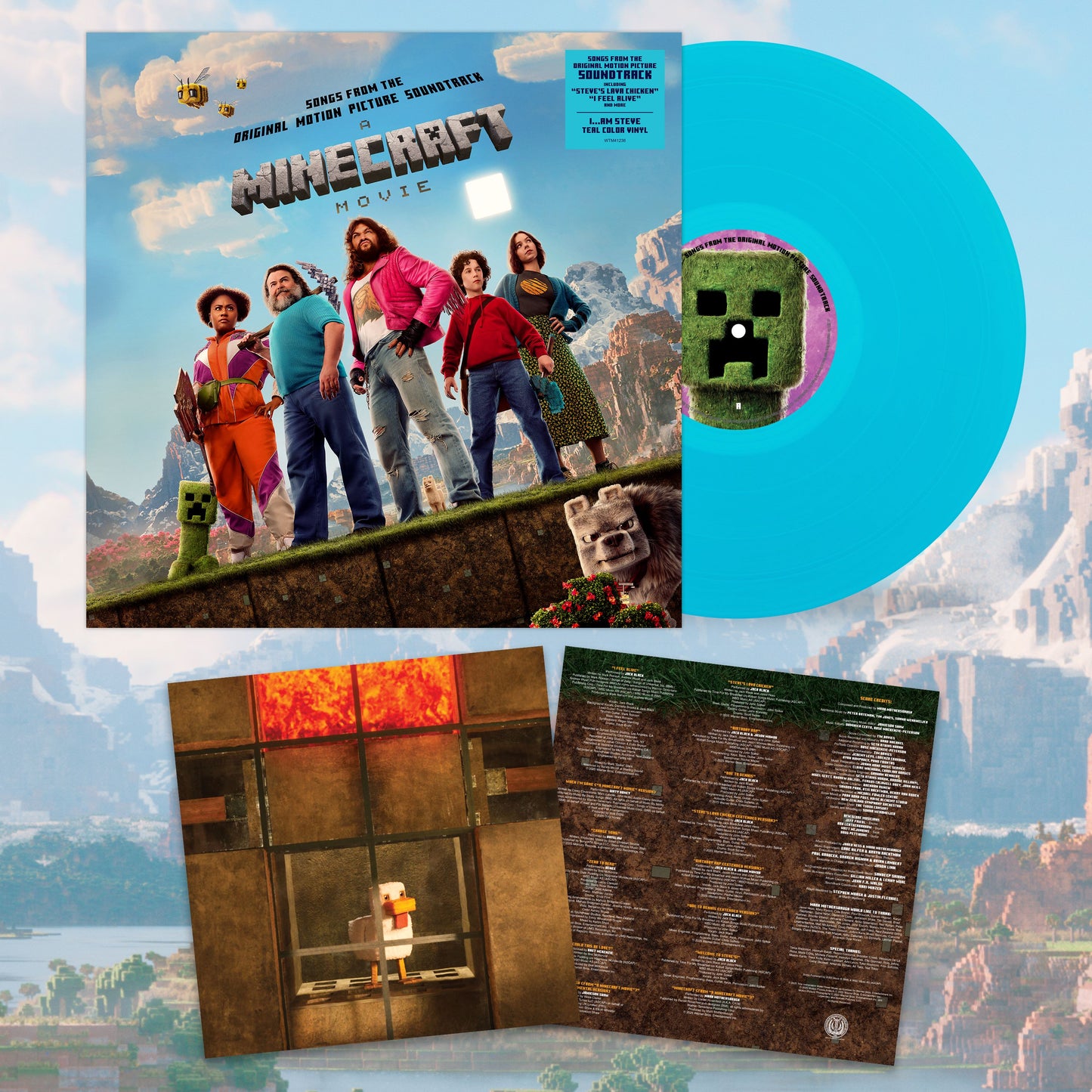 Various - A Minecraft Movie (Songs from the Original Motion Picture Soundtrack) (Teal LP Vinyl) UPC: 794043225437