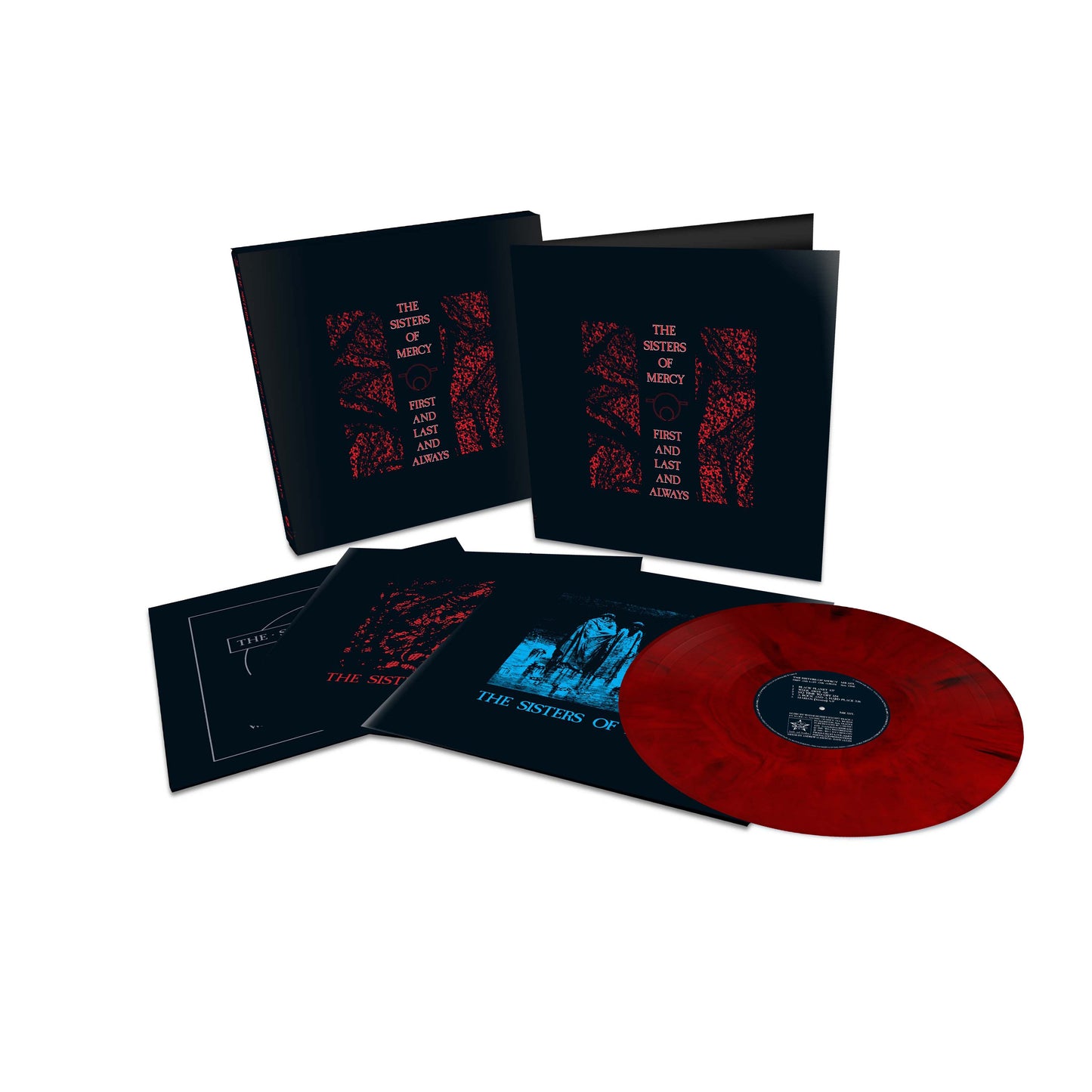 The Sisters of Mercy First and Last and Always (Elektra 75, Brick & Mortar Exclusive, Black & Red Marble LP Vinyl) UPC: 5021732634481