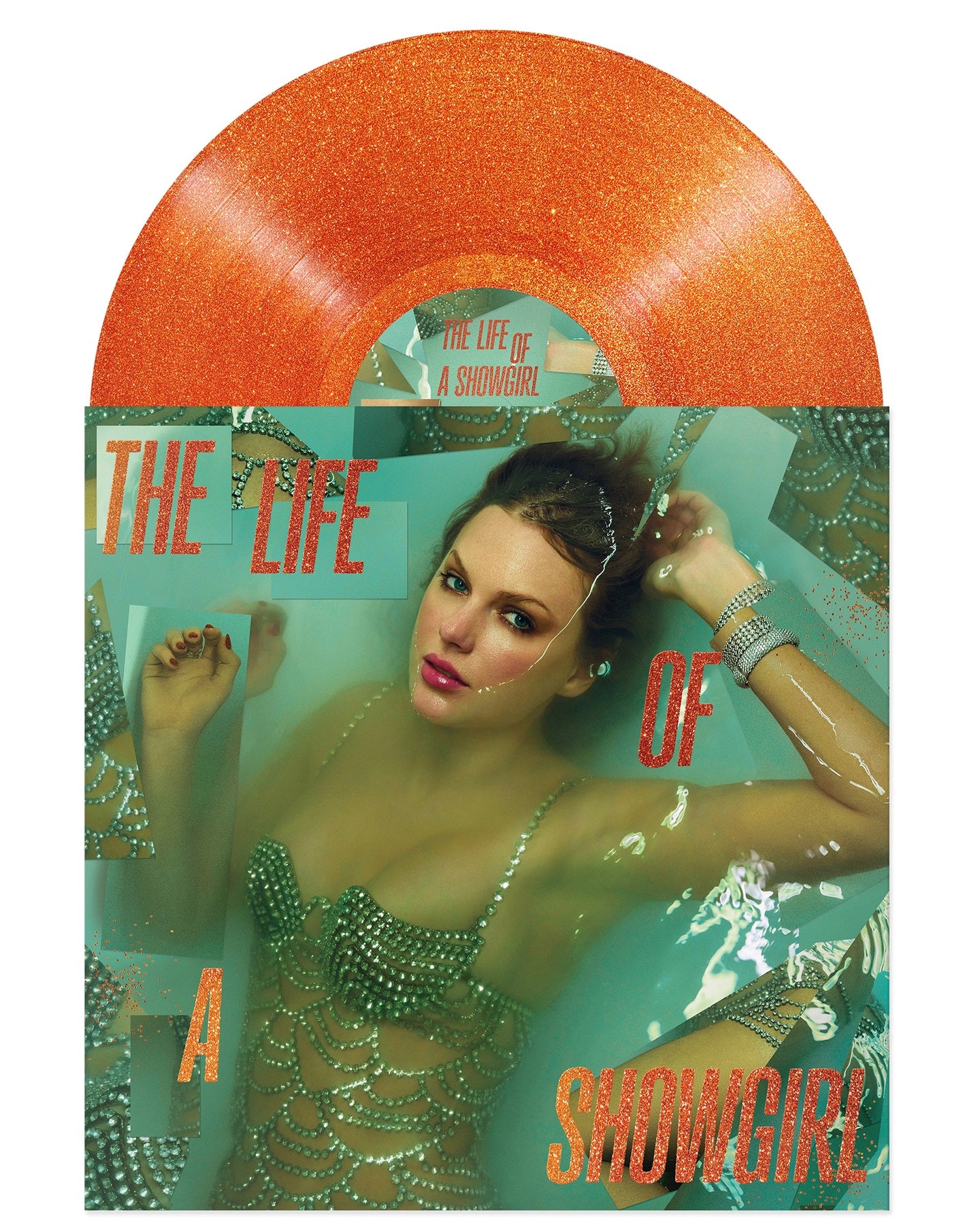 Taylor Swift - The Life of a Showgirl (Sweat and Vanilla Perfume Portofino Orange Glitter LP Vinyl) UPC: 602478372049