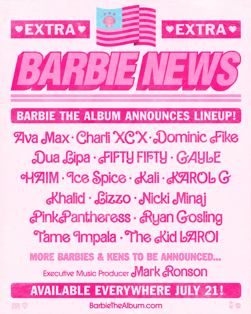 Barbie The Album (Standard Edition, Hot Pink LP Vinyl, poster) UPC: 075678616761