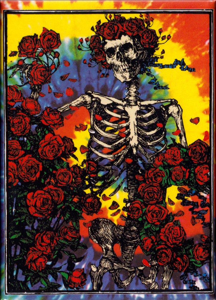 Magnet - Grateful Dead - Skull And Roses On Tie Dye