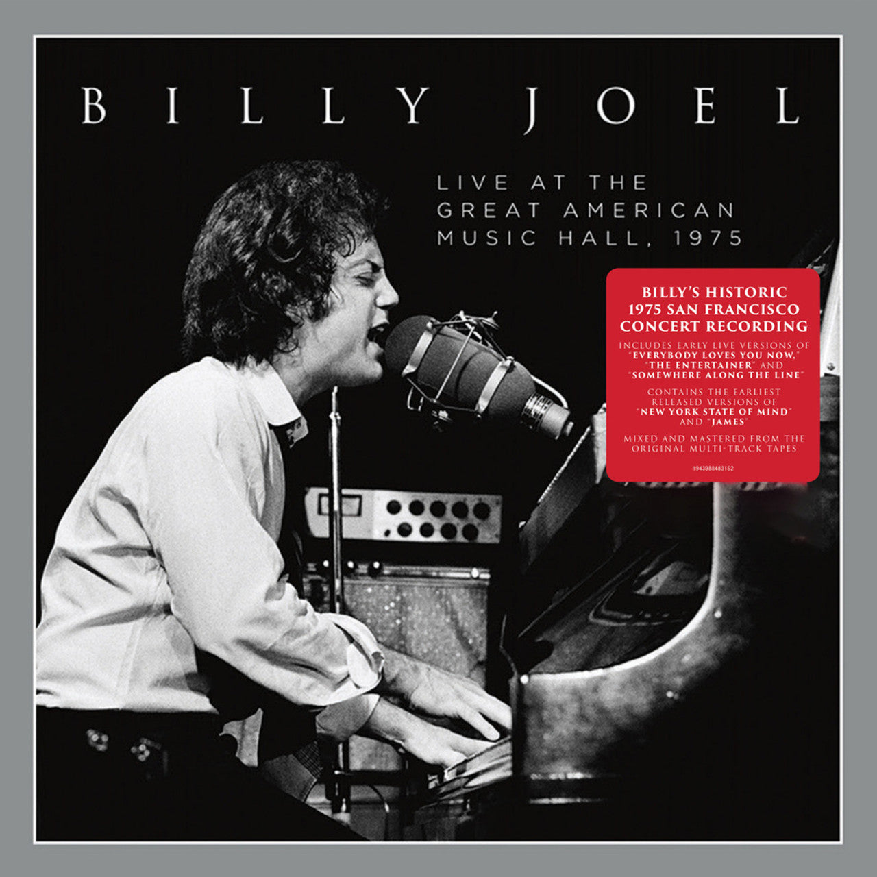 Billy Joel - Live at the Great American Music Hall, 1975 (2LP Vinyl) UPC: 196588867316