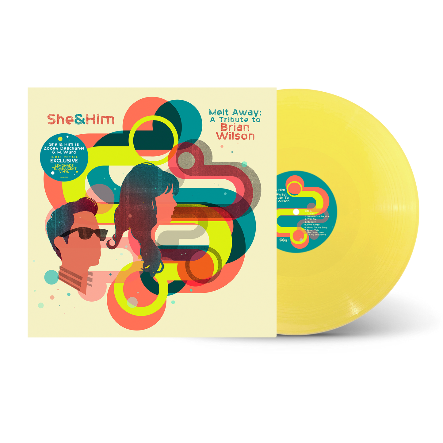 She & Him - Melt Away: A Tribute To Brian Wilson (Indie Exclusive, Lemonade Translucent Vinyl)