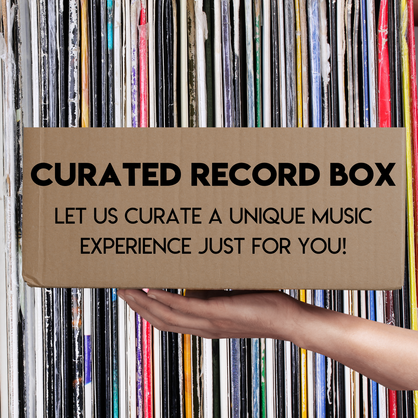Curated Vinyl Record Box: Personalized Music Gift