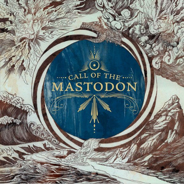 Mastodon - Call Of The Mastodon (Royal Blue with Metallic Gold Butterfly Wings and White and Black Splatter)