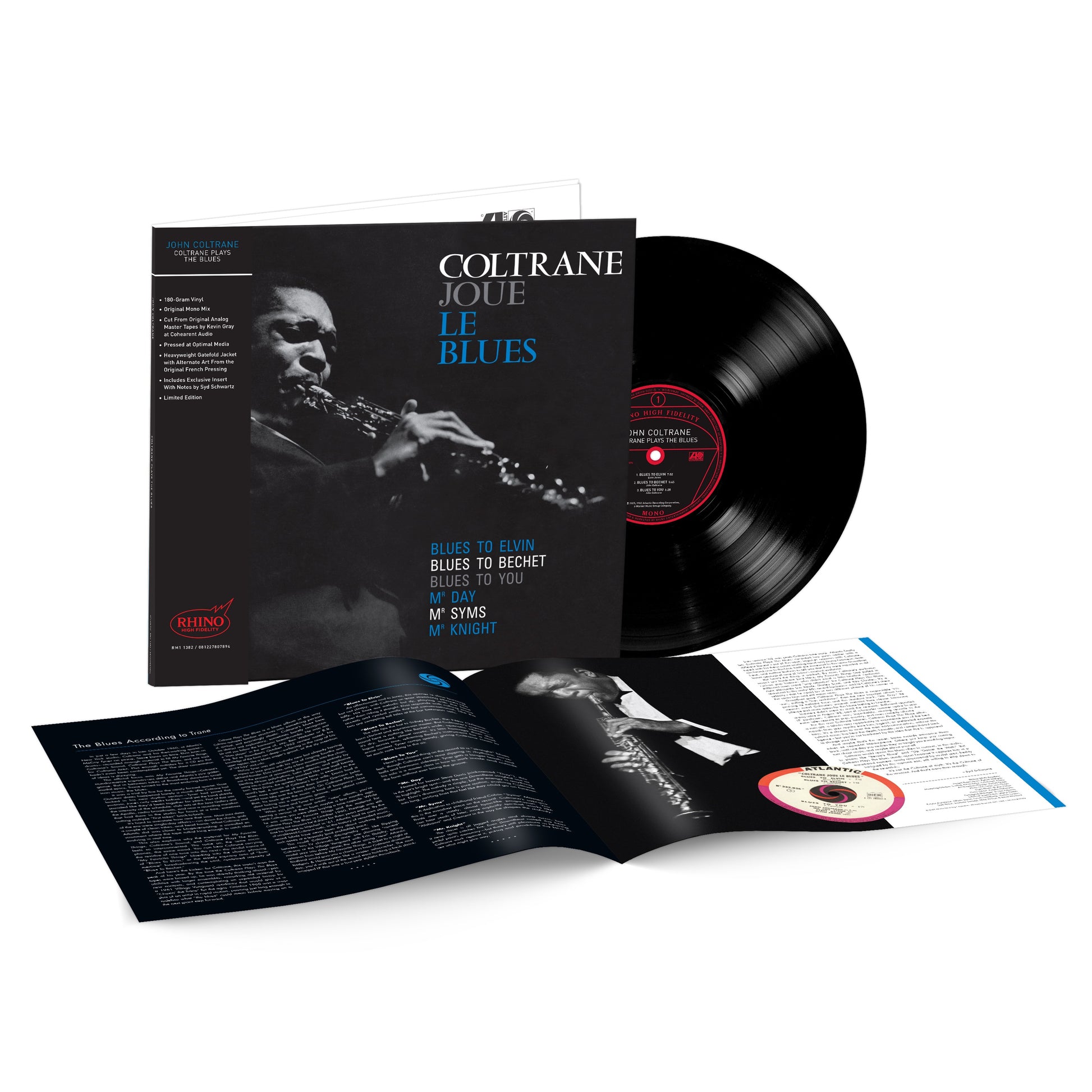 John Coltrane - Coltrane Plays The Blues (SYEOR 2026, Rhino High Fidelity, Black LP Vinyl) UPC: 81227807894