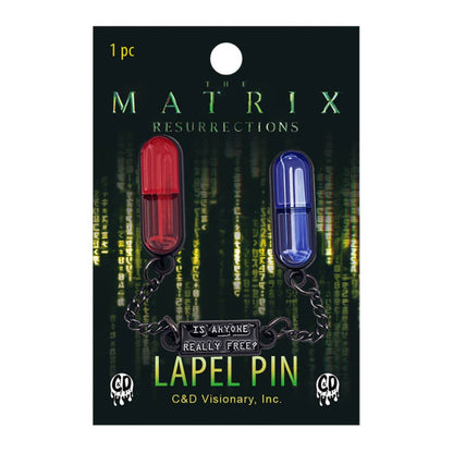 Enamel Pin - The Matrix - Red & Blue Pill With Charm
