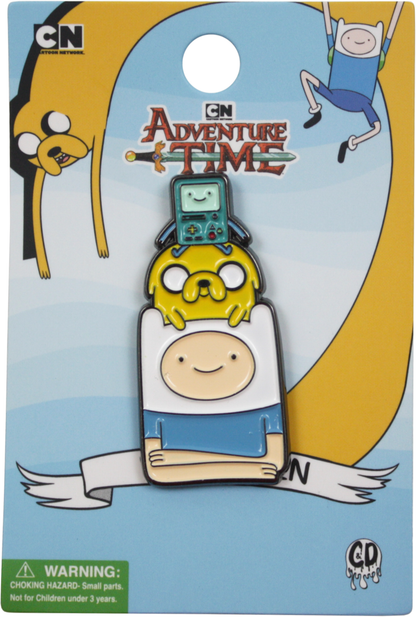 Enamel Pin - Adventure Time - Jake, Finn And BMO