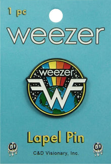 Enamel Pin - Weezer - Rainbow Globe With Logo