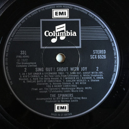 Spinners, The : Sing Out, Shout With Joy (LP,Album,Stereo)