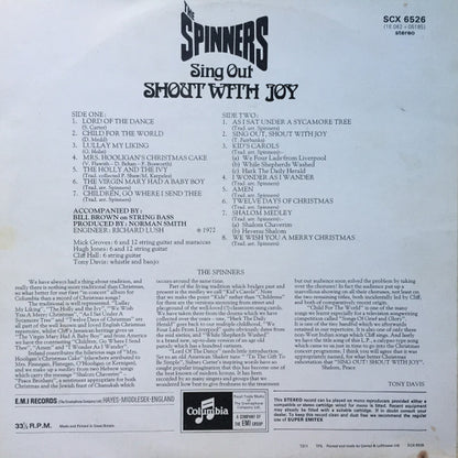 Spinners, The : Sing Out, Shout With Joy (LP,Album,Stereo)