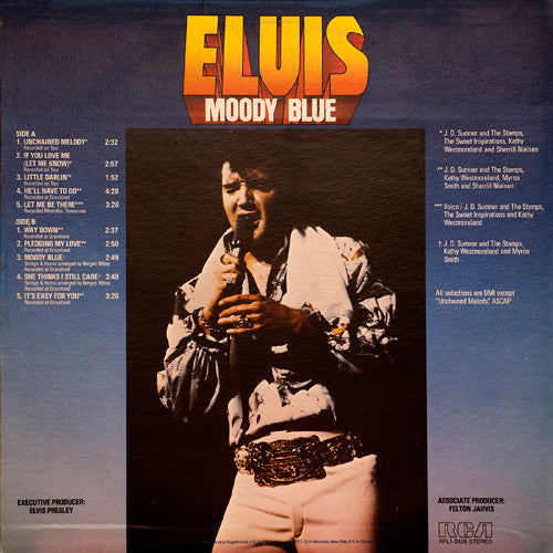 Elvis Presley : Moody Blue (LP,Album,Stereo)